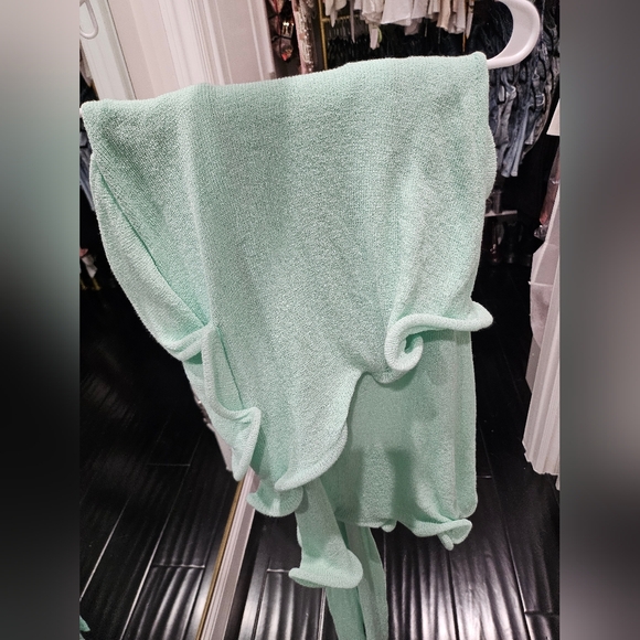 Meshki Caprice Mini Dress Mint Green Knit with Tie Detail Medium Med - Picture 4 of 4